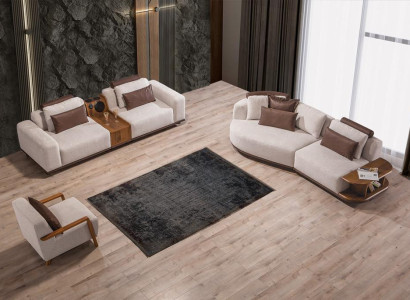 Beige Sofa set Modern Luxury Sofas 3+2 Seater Poslter Armchair 3pcs. set